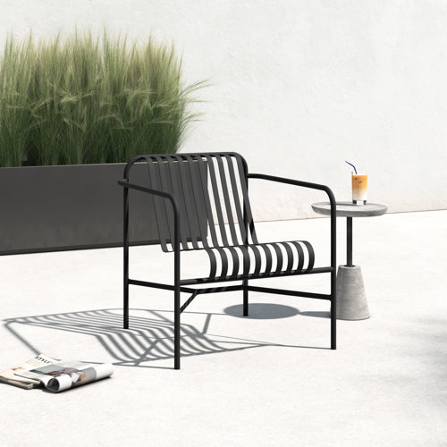 Abra Powder Coated Steel Outdoor Lounge Chair AllModern